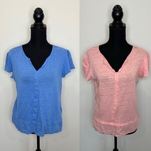 2 pack Sanctuary Women’s Short Sleeve Shirts (Large)